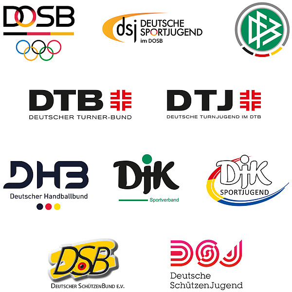 Übersicht der Logos aller Partner des Aktionsbündnisses „Alkoholfrei Sport genießen"